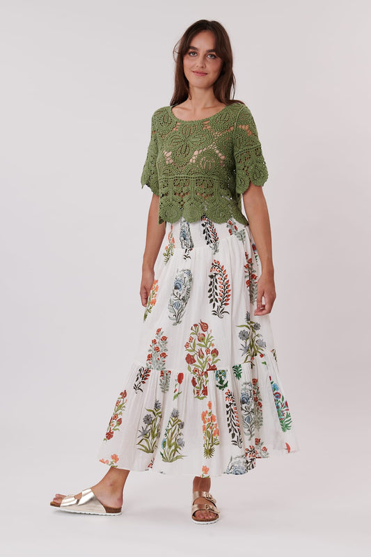 Derhy Veda floral print skirt