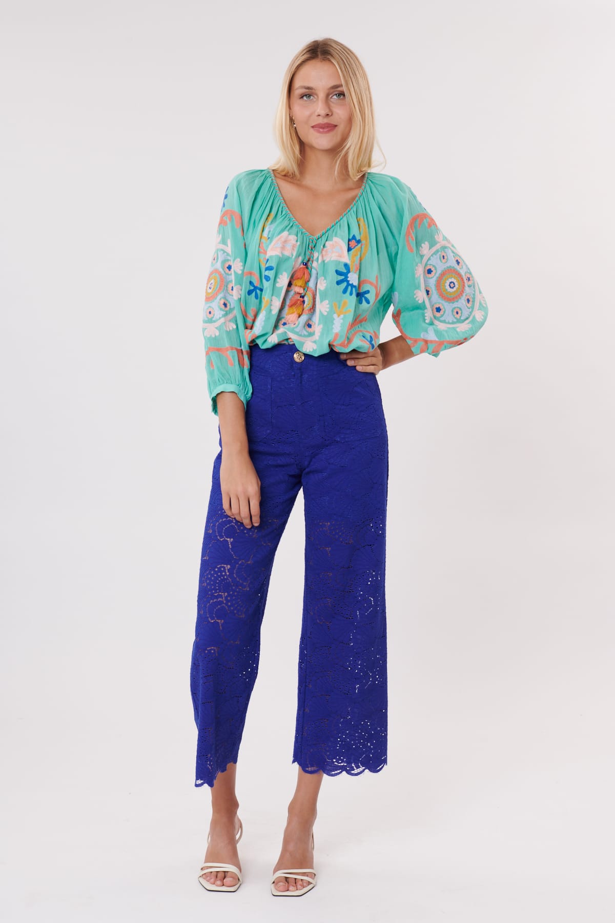 Derhy 460003 Paisley lace trousers