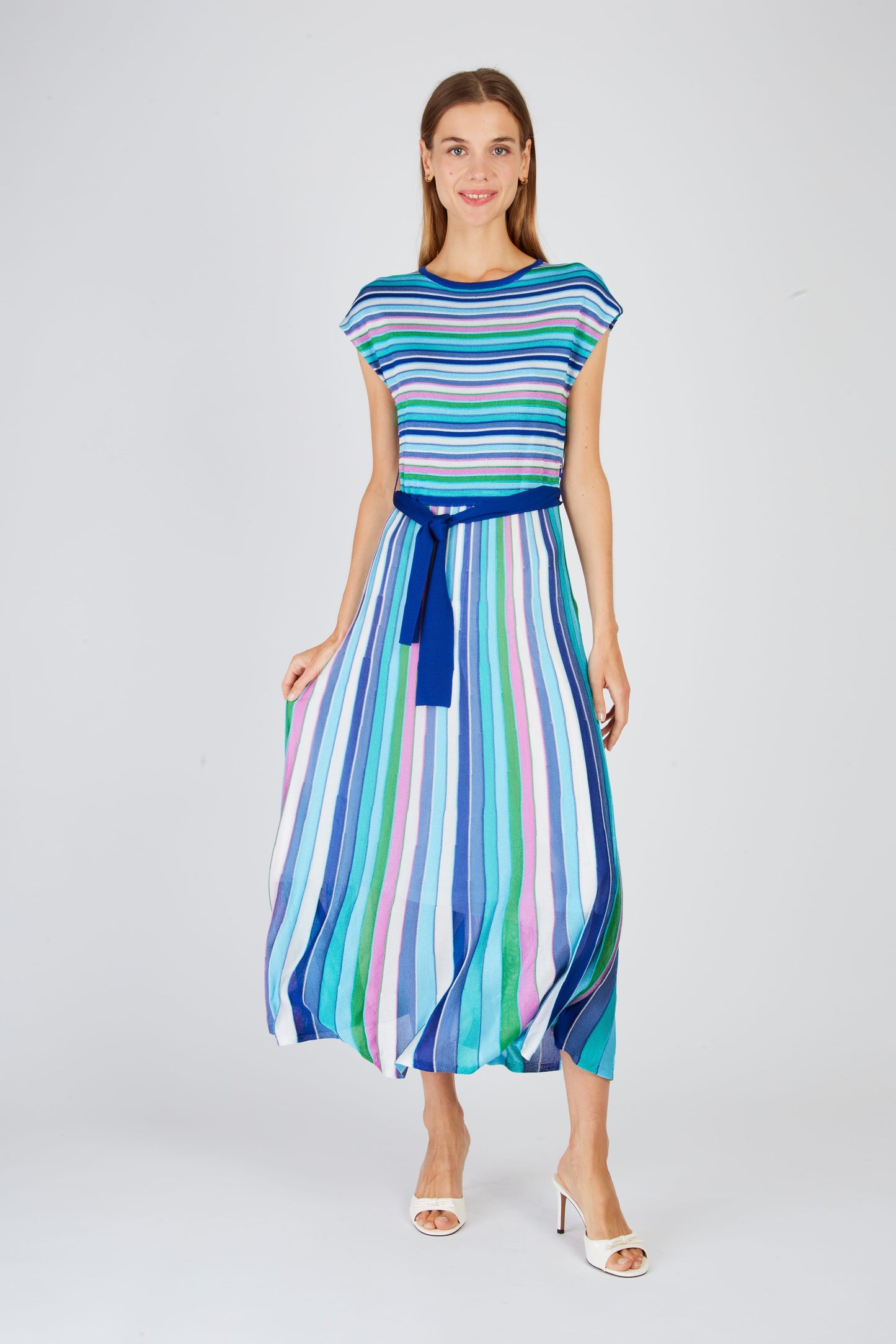 Derhy Fine Stripe Knitted Dress Xabina