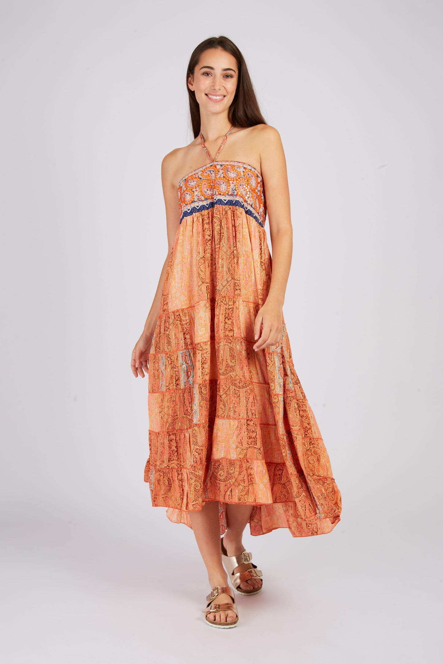 Derhy Paisley Beaded Dress/Skirt Agde