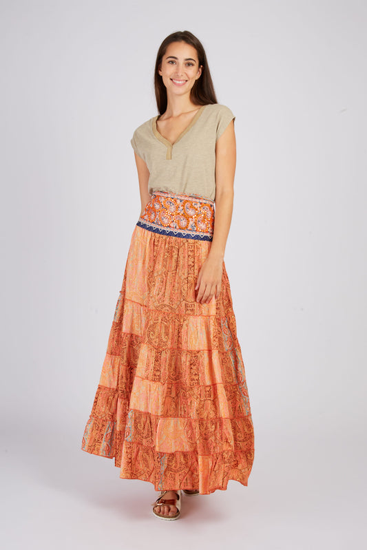 Derhy Paisley Beaded Dress/Skirt Agde