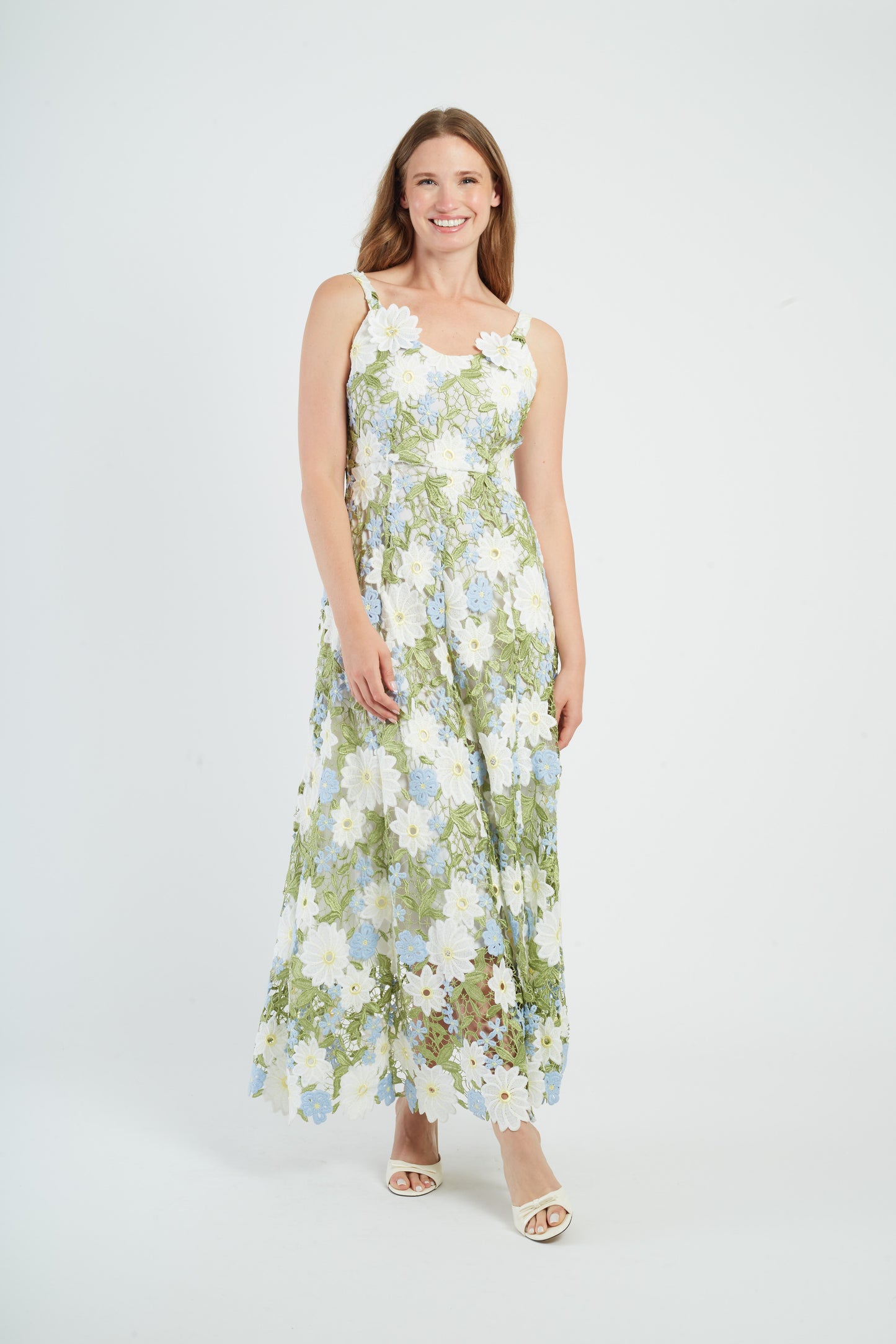 Derhy Lace Flowers Dress Margarita