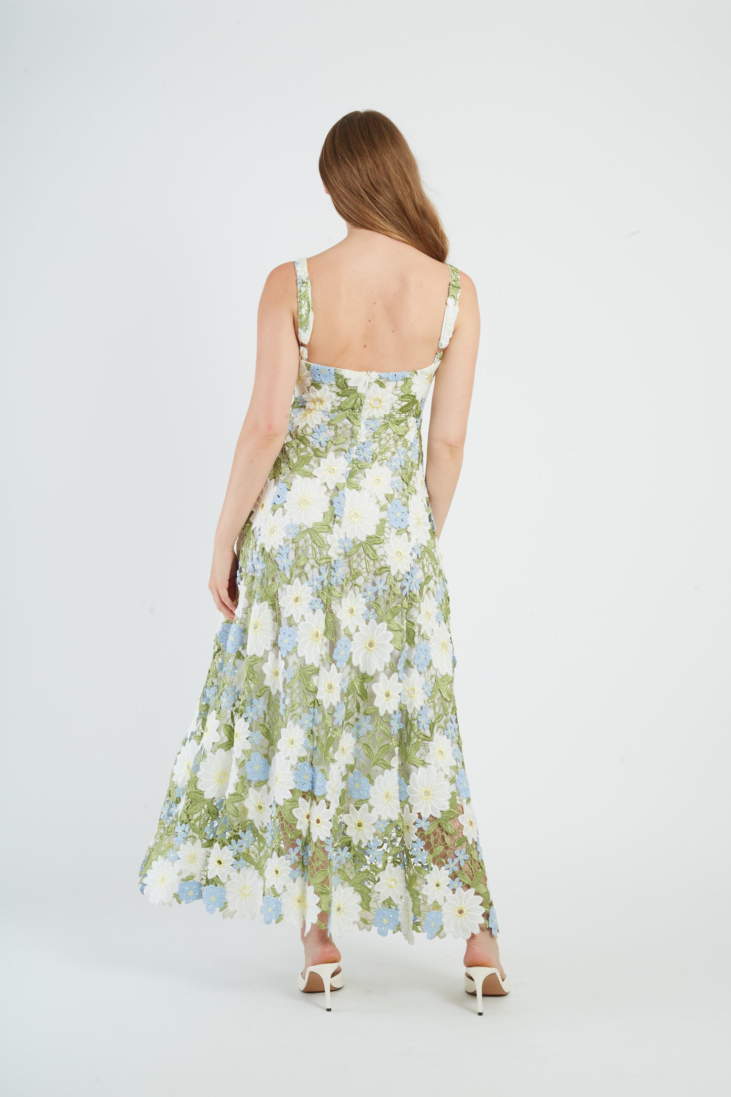 Derhy Lace Flowers Dress Margarita