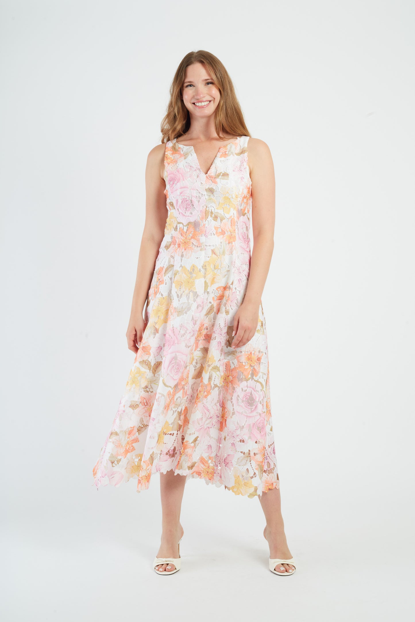 Derhy Lace Effect Dress Margaux