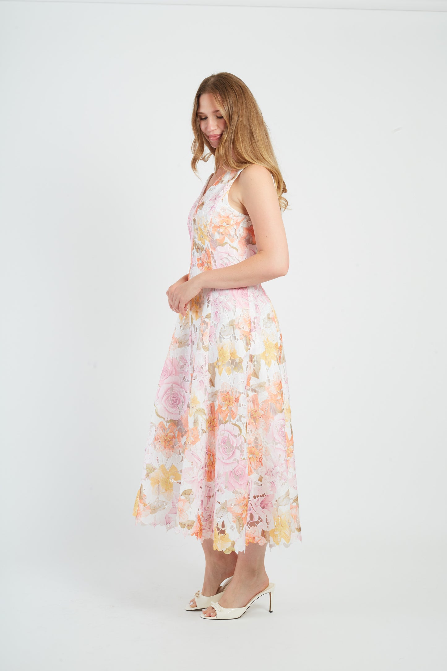 Derhy Lace Effect Dress Margaux