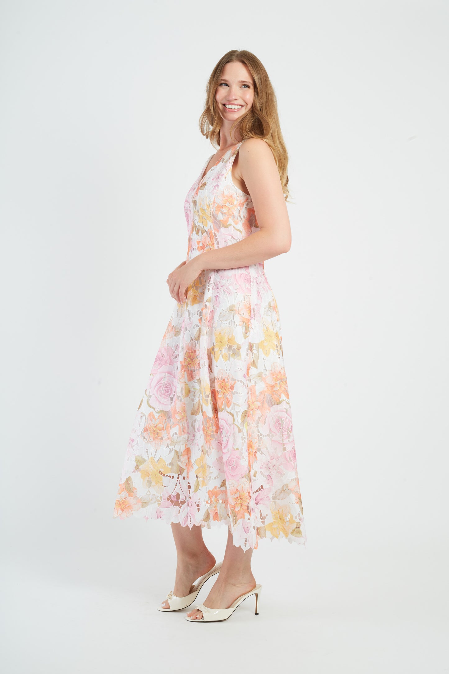 Derhy Lace Effect Dress Margaux