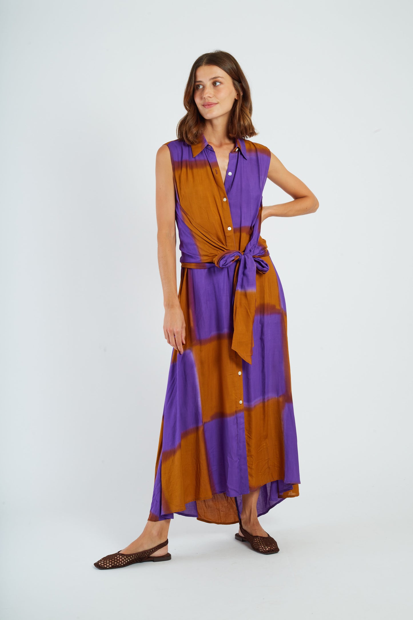 Derhy Chequer Print Dress Michelle