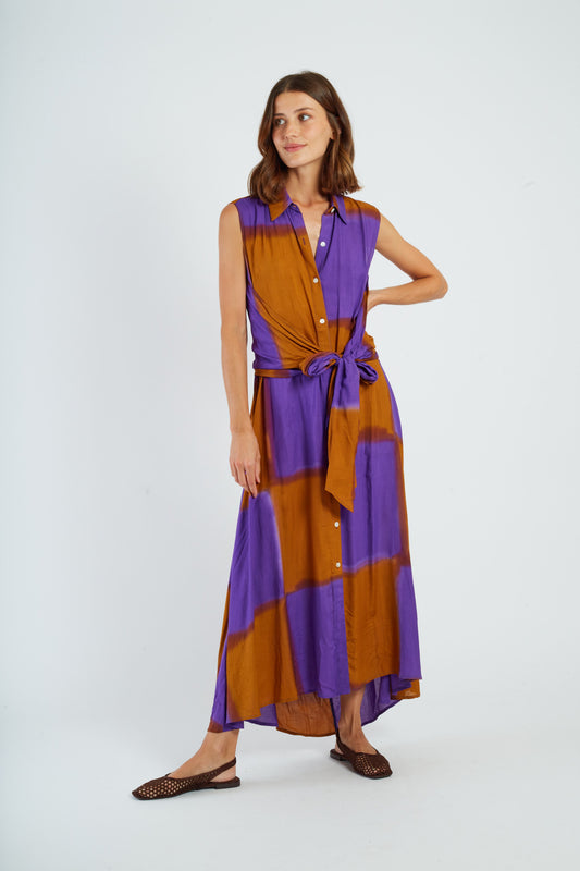 Derhy Chequer Print Dress Michelle
