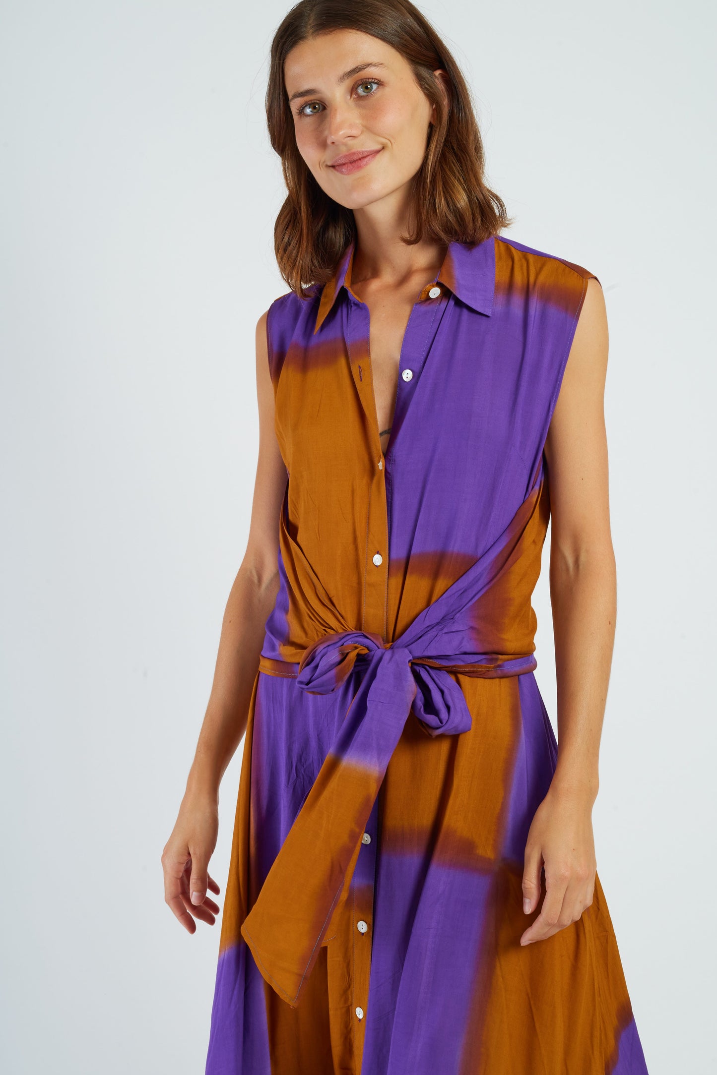 Derhy Chequer Print Dress Michelle