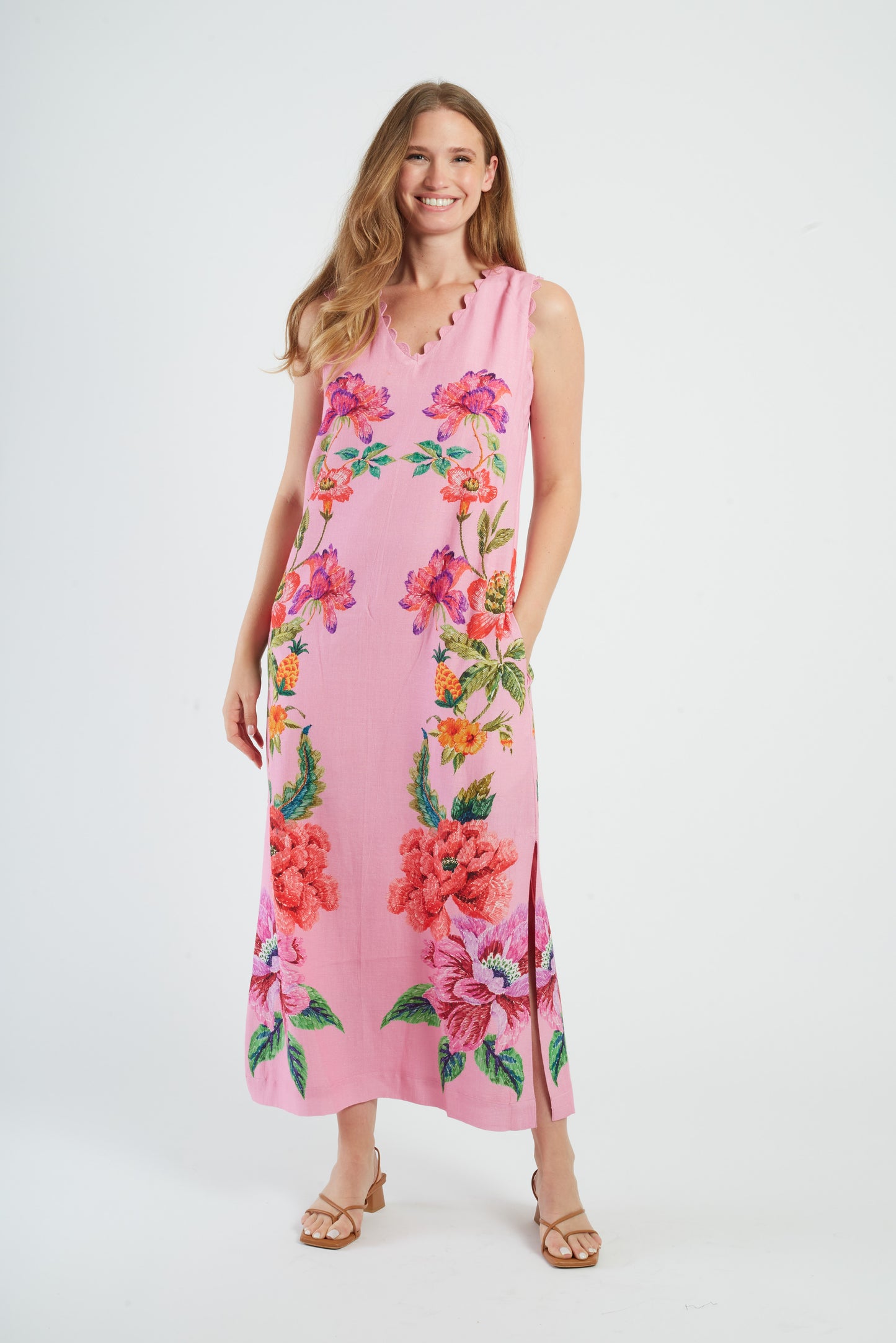 Derhy Scallop Neck Dress Mirta