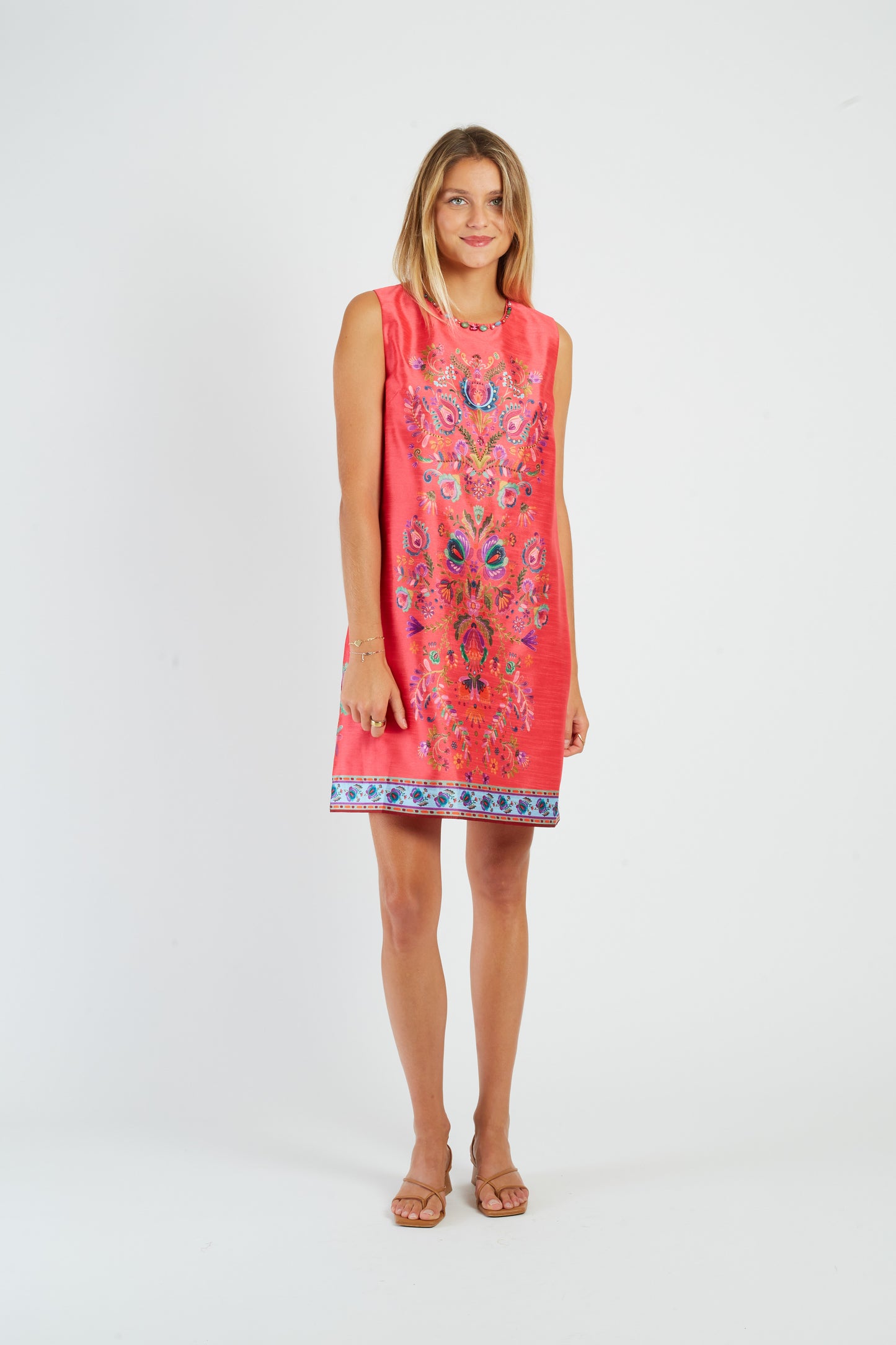 Derhy Coral Floral Dress Morse