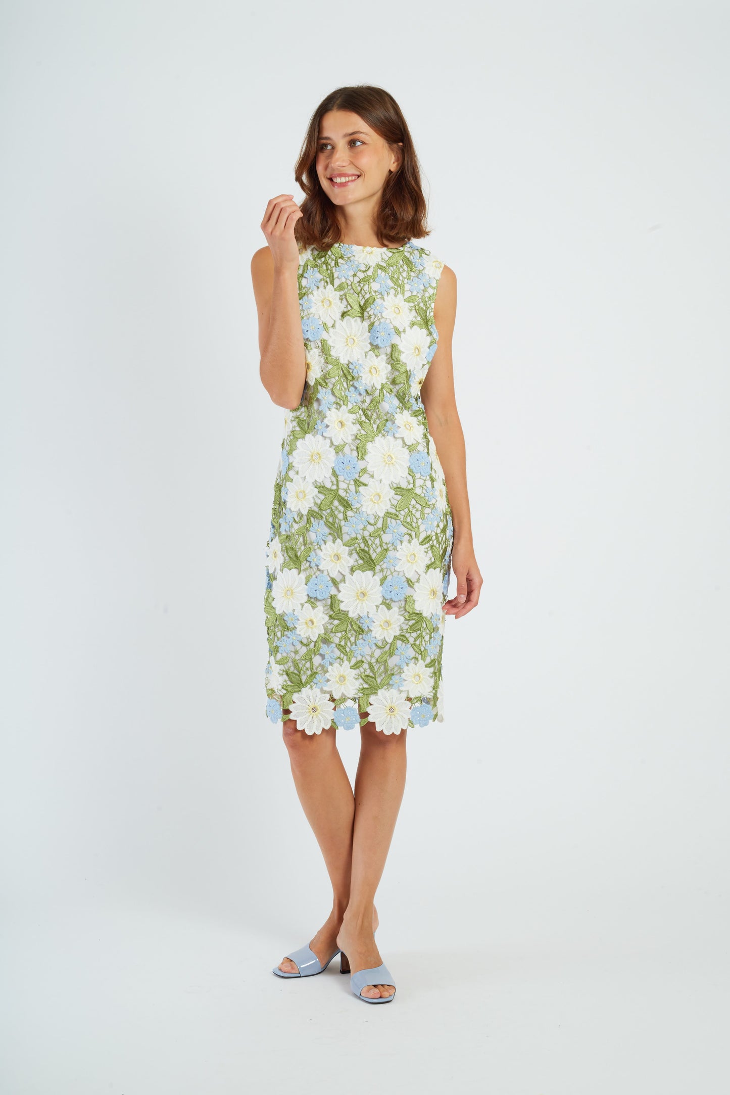 Derhy Lace Flowers Dress Gaetane
