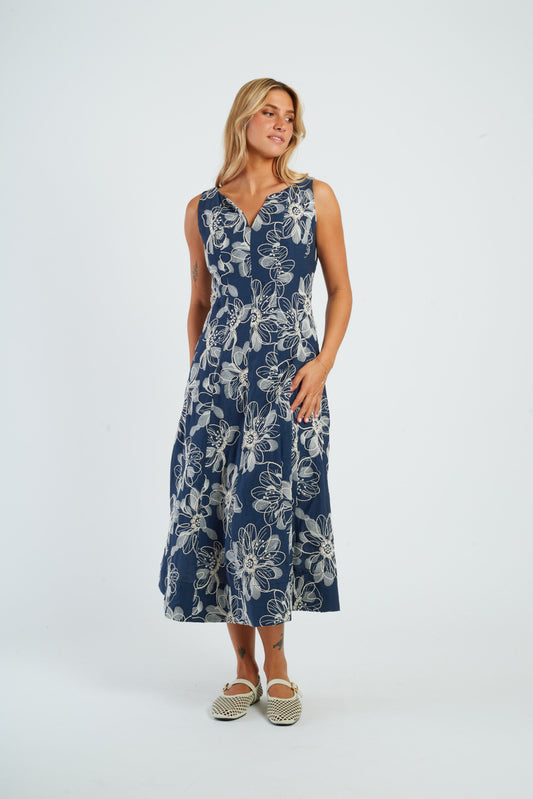 Derhy Embroidered Floral Dress Gao