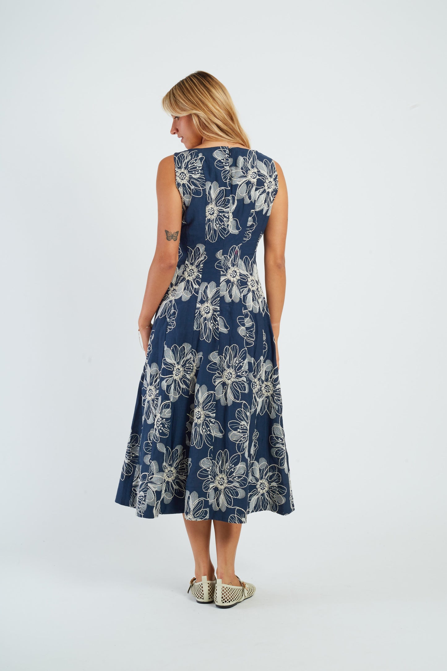 Derhy Embroidered Floral Dress Gao