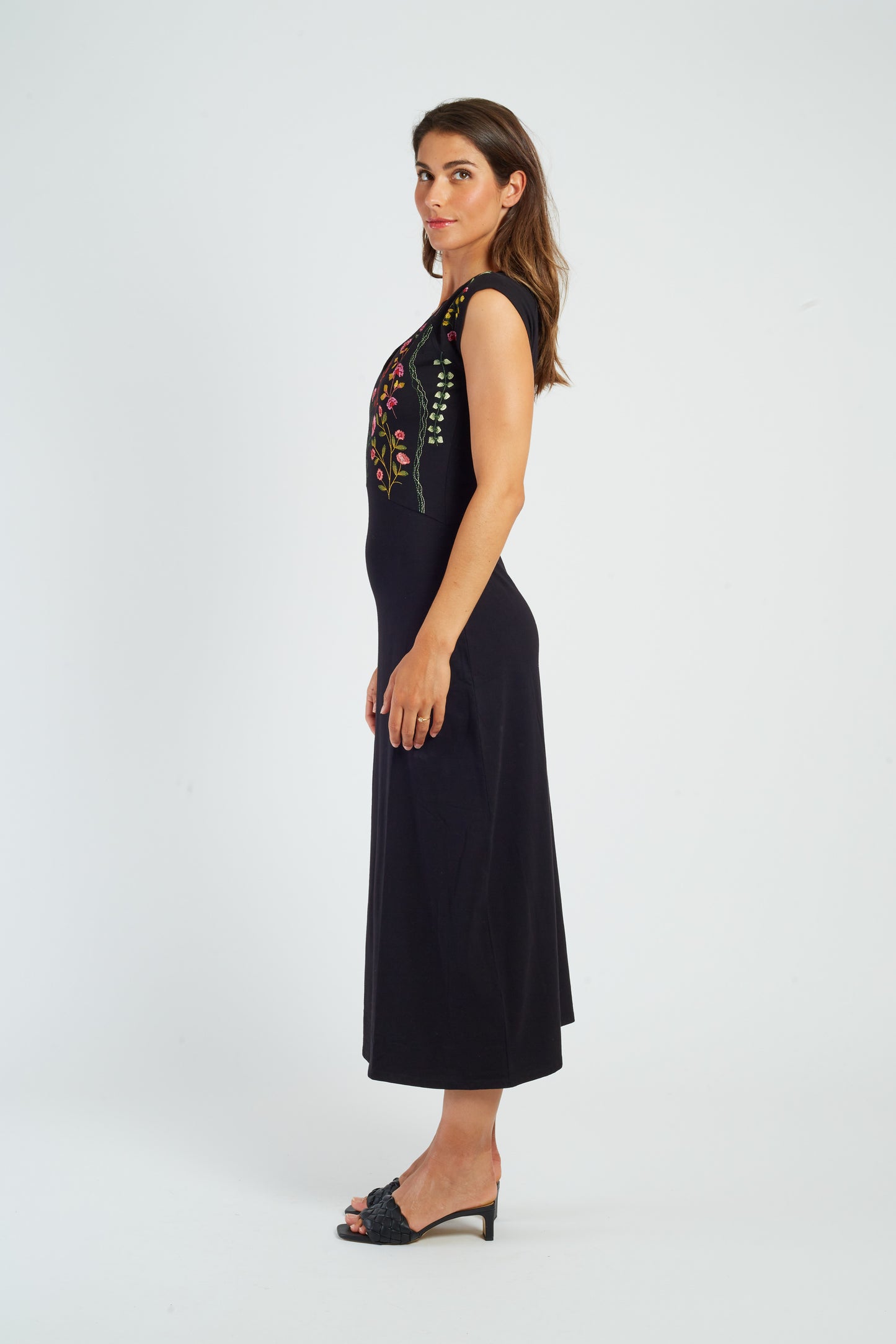 Derhy Black Floral Dress Galimatias