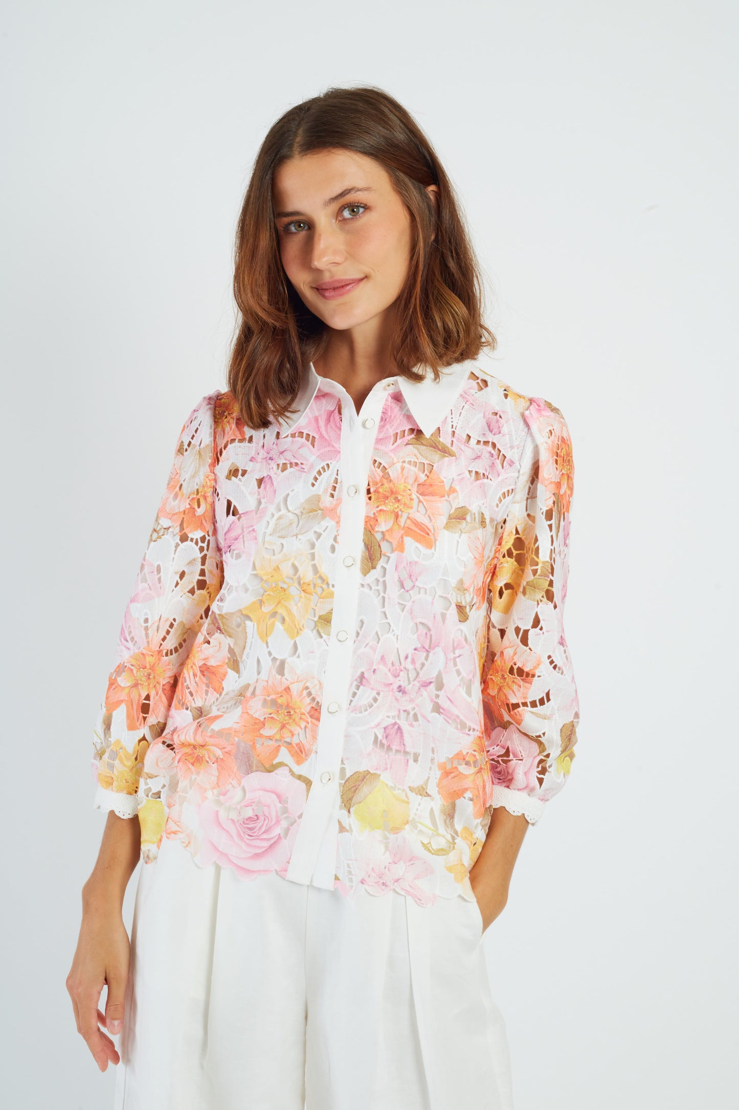 Derhy Lace Effect Shirt Alliette