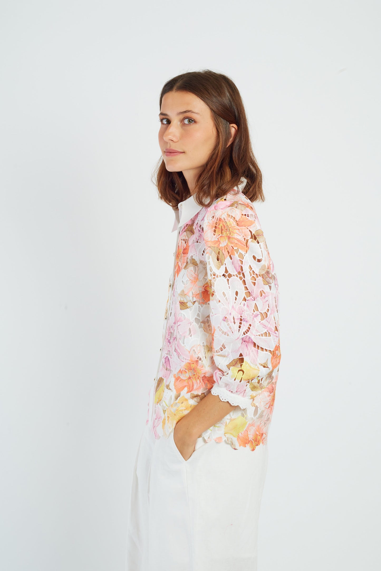 Derhy Lace Effect Shirt Alliette