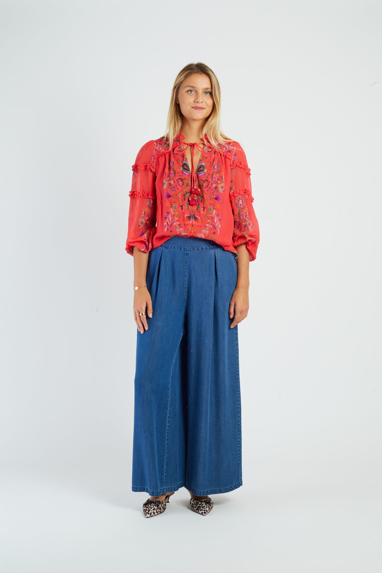 Derhy Floral Print Blouse Alicante