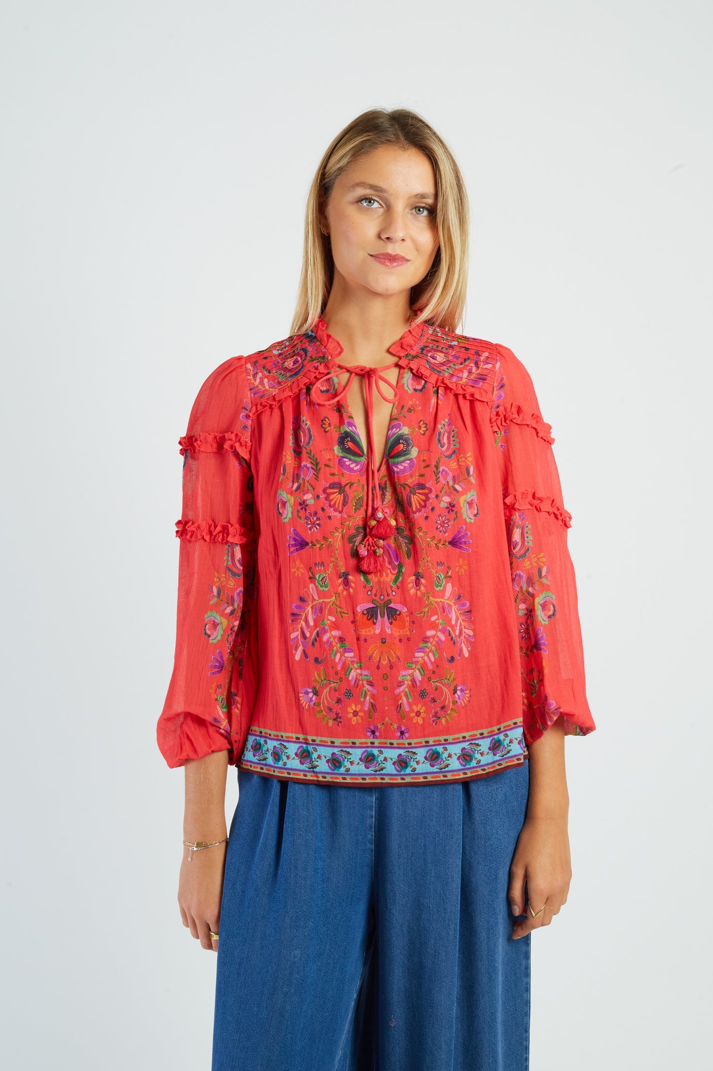 Derhy Floral Print Blouse Alicante