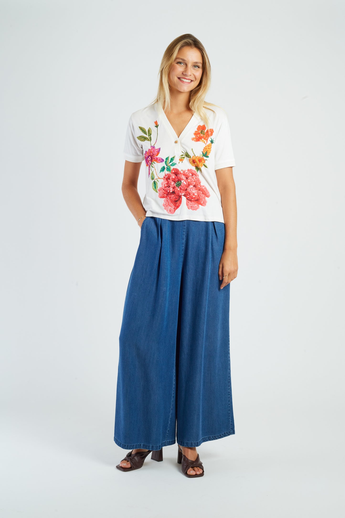 Derhy Ecru T-Shirt Cherine