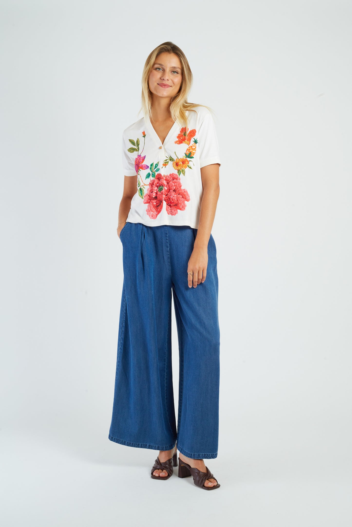 Derhy Ecru T-Shirt Cherine