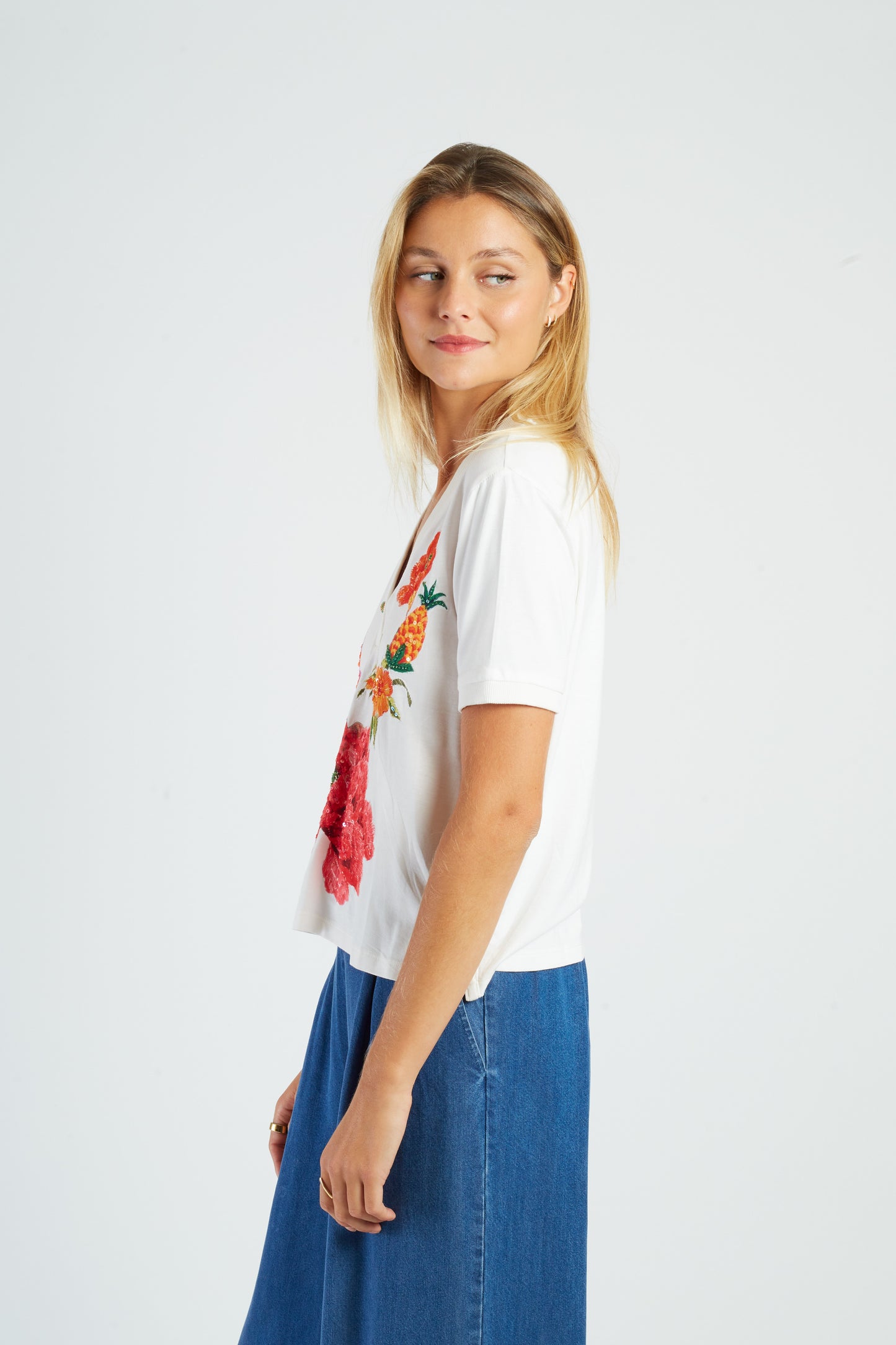 Derhy Ecru T-Shirt Cherine