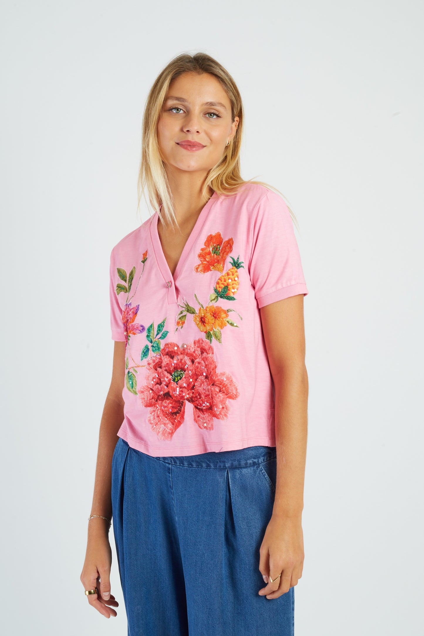 Derhy Pink T-Shirt Cherine