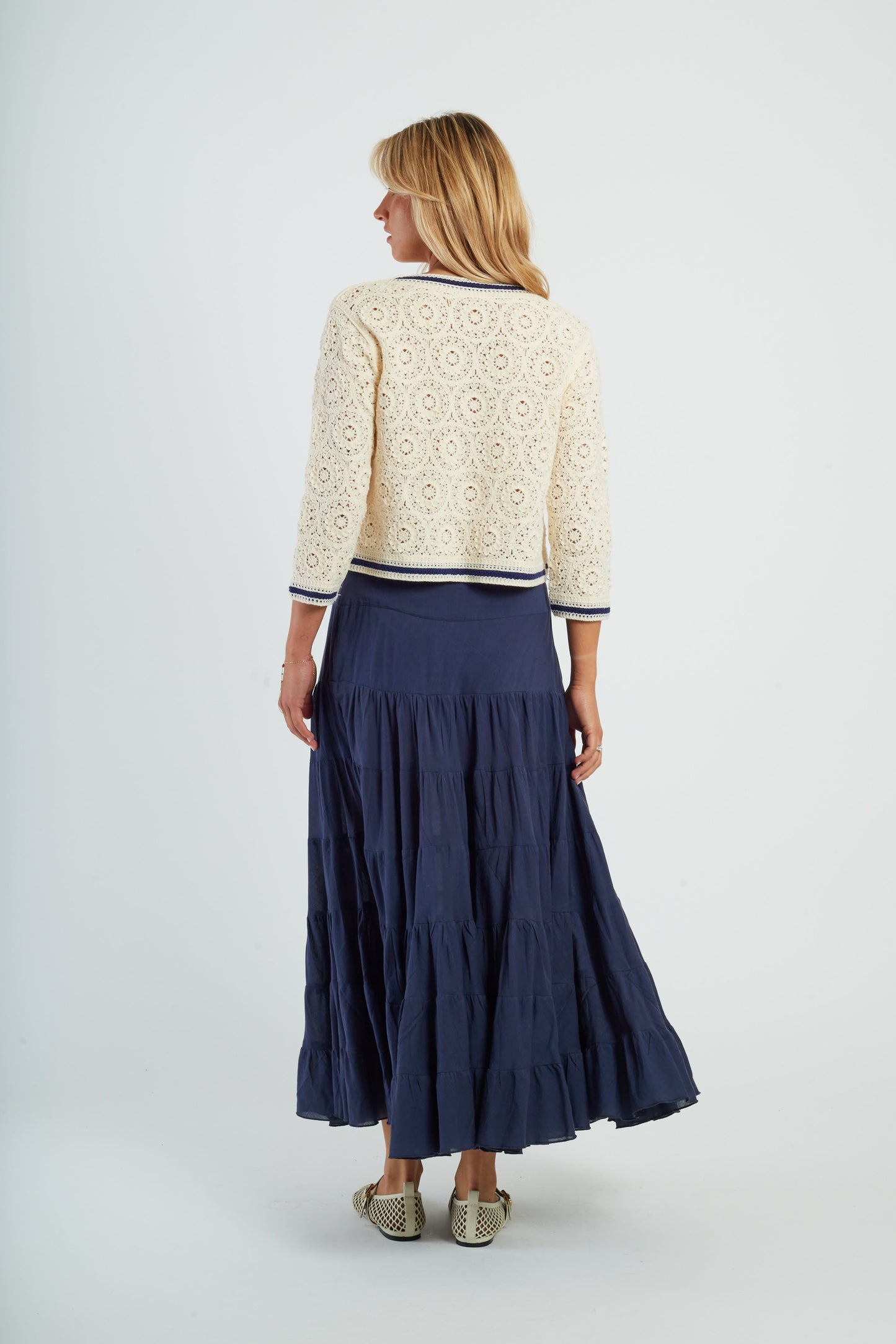 Derhy Cream Lace Cardigan Paola