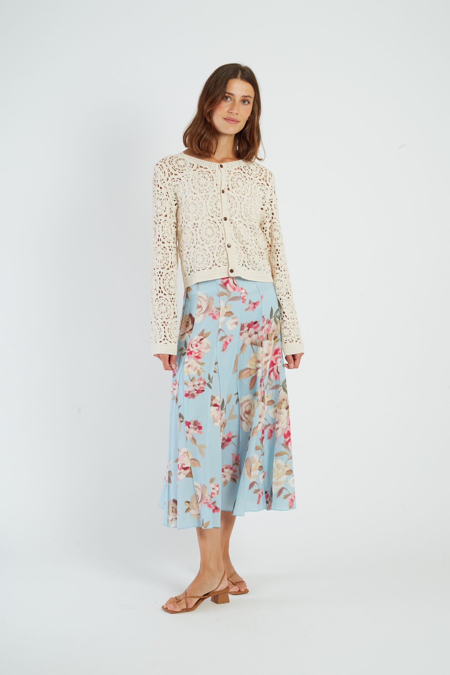 Derhy Cream Lace Cardigan Pascaline