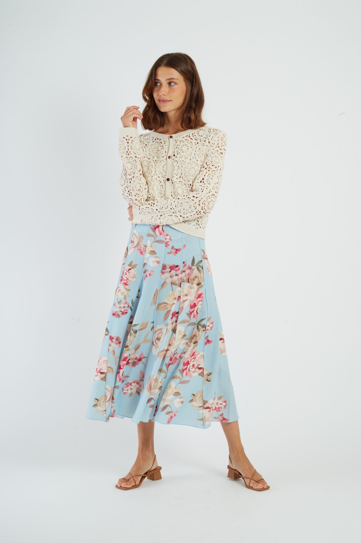 Derhy Cream Lace Cardigan Pascaline