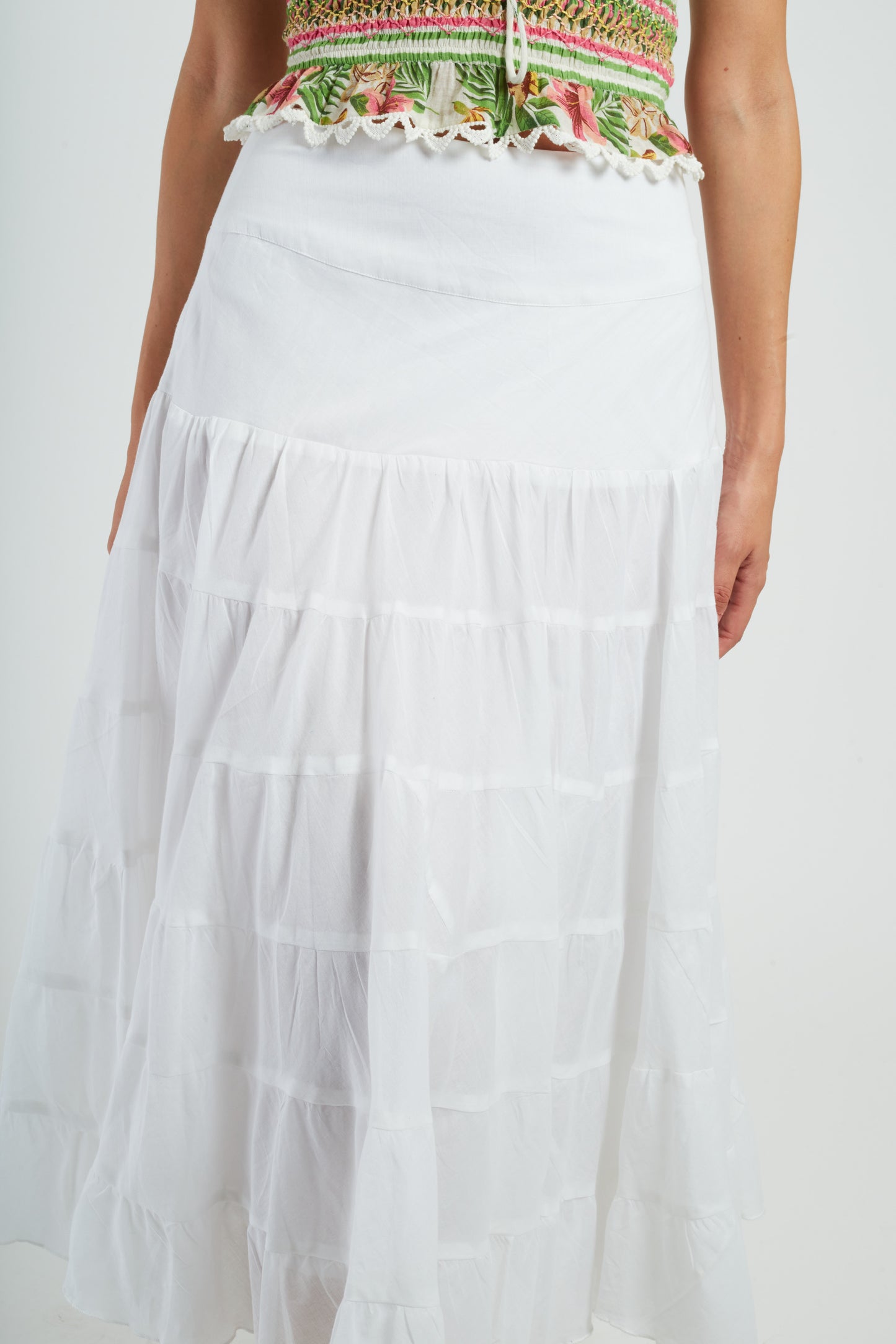 Derhy Off White Long Skirt Dahlia