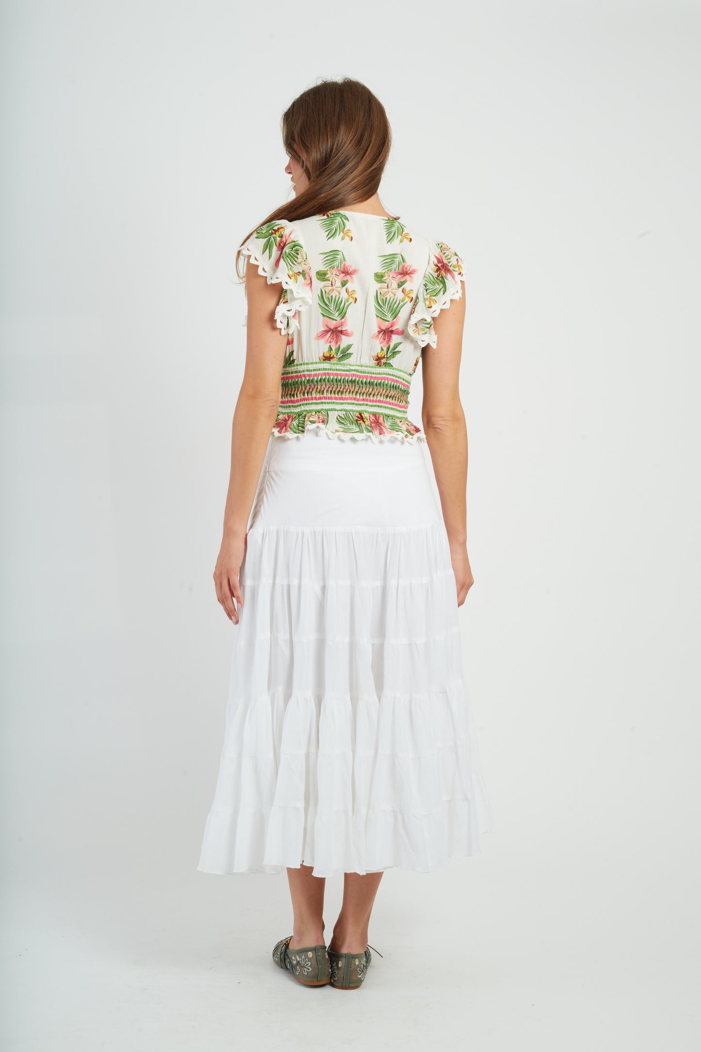 Derhy Off White Long Skirt Dahlia