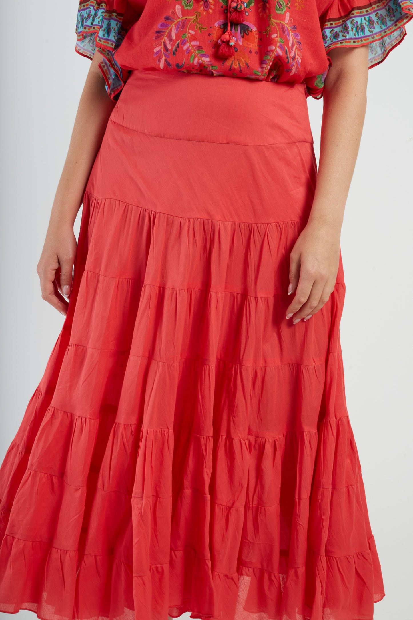 Derhy Coral Long Skirt Dahlia