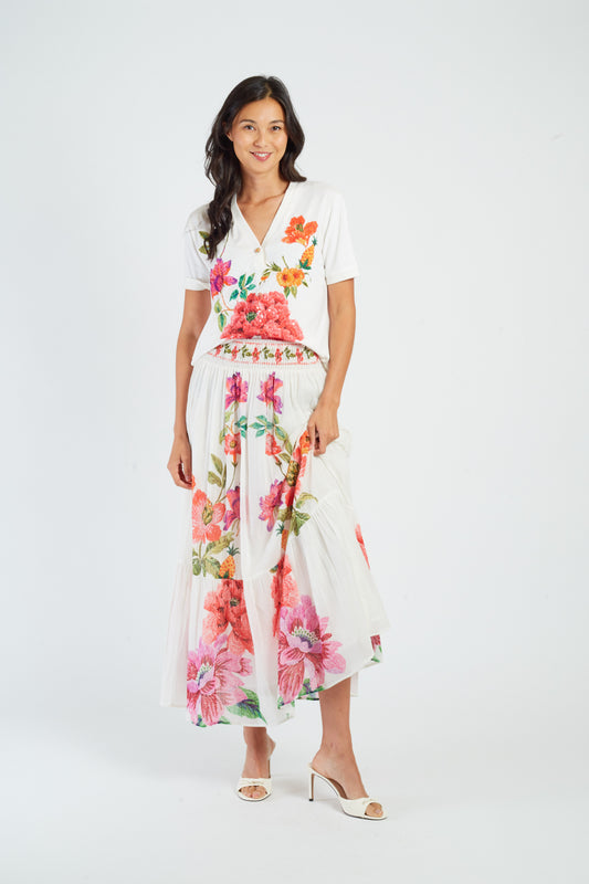 Derhy Floral Skirt Dominique