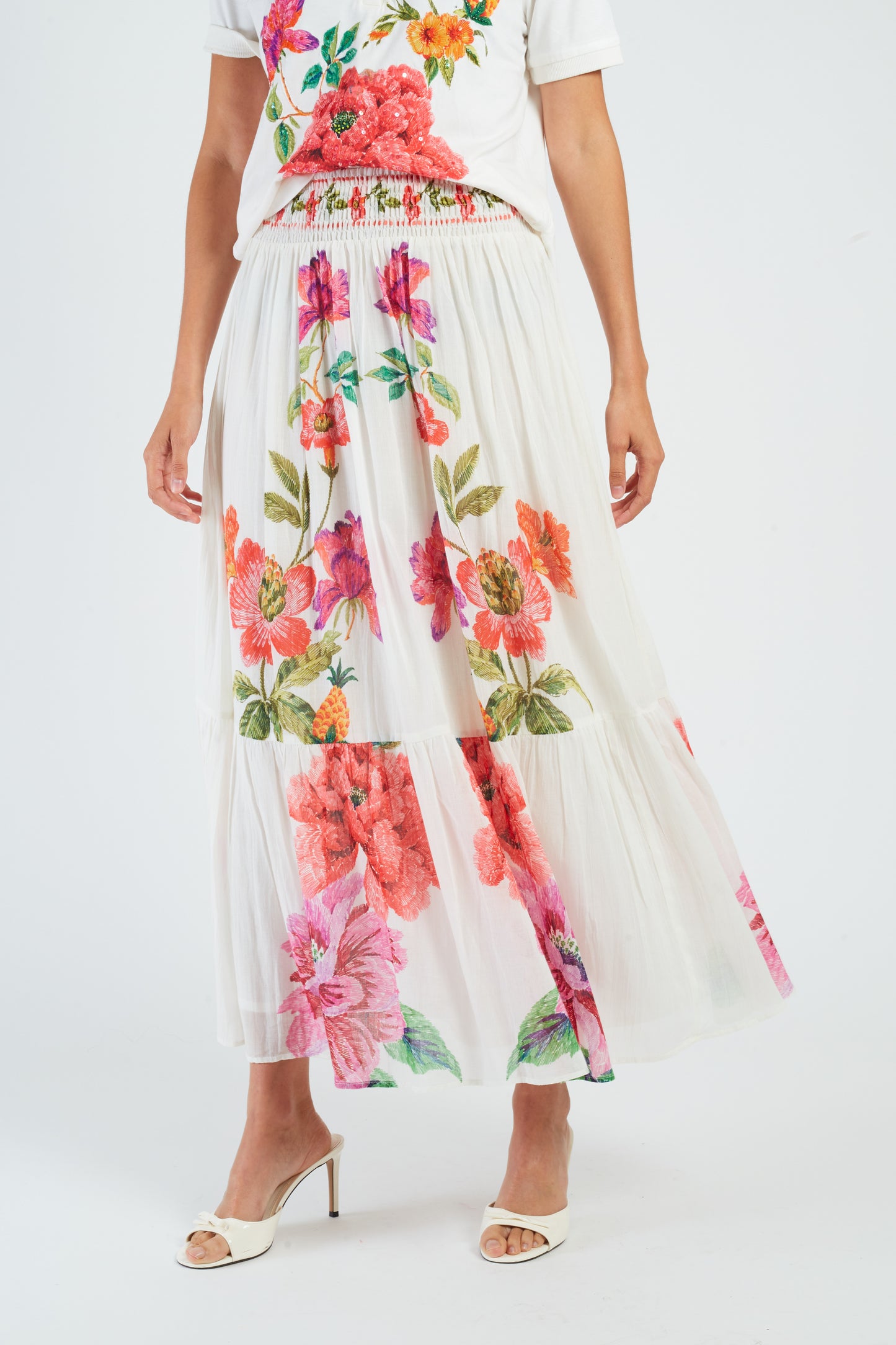 Derhy Floral Skirt Dominique