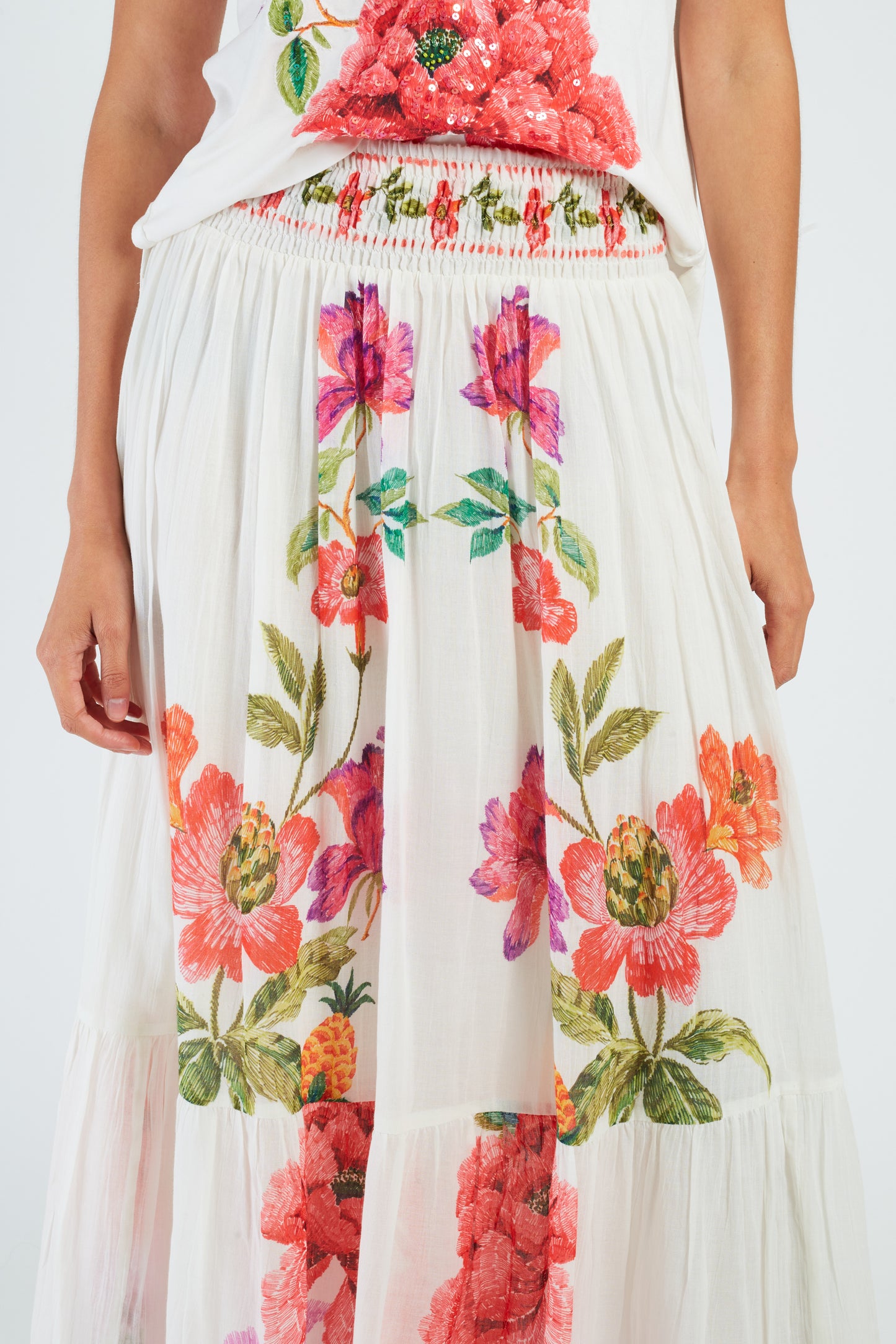 Derhy Floral Skirt Dominique