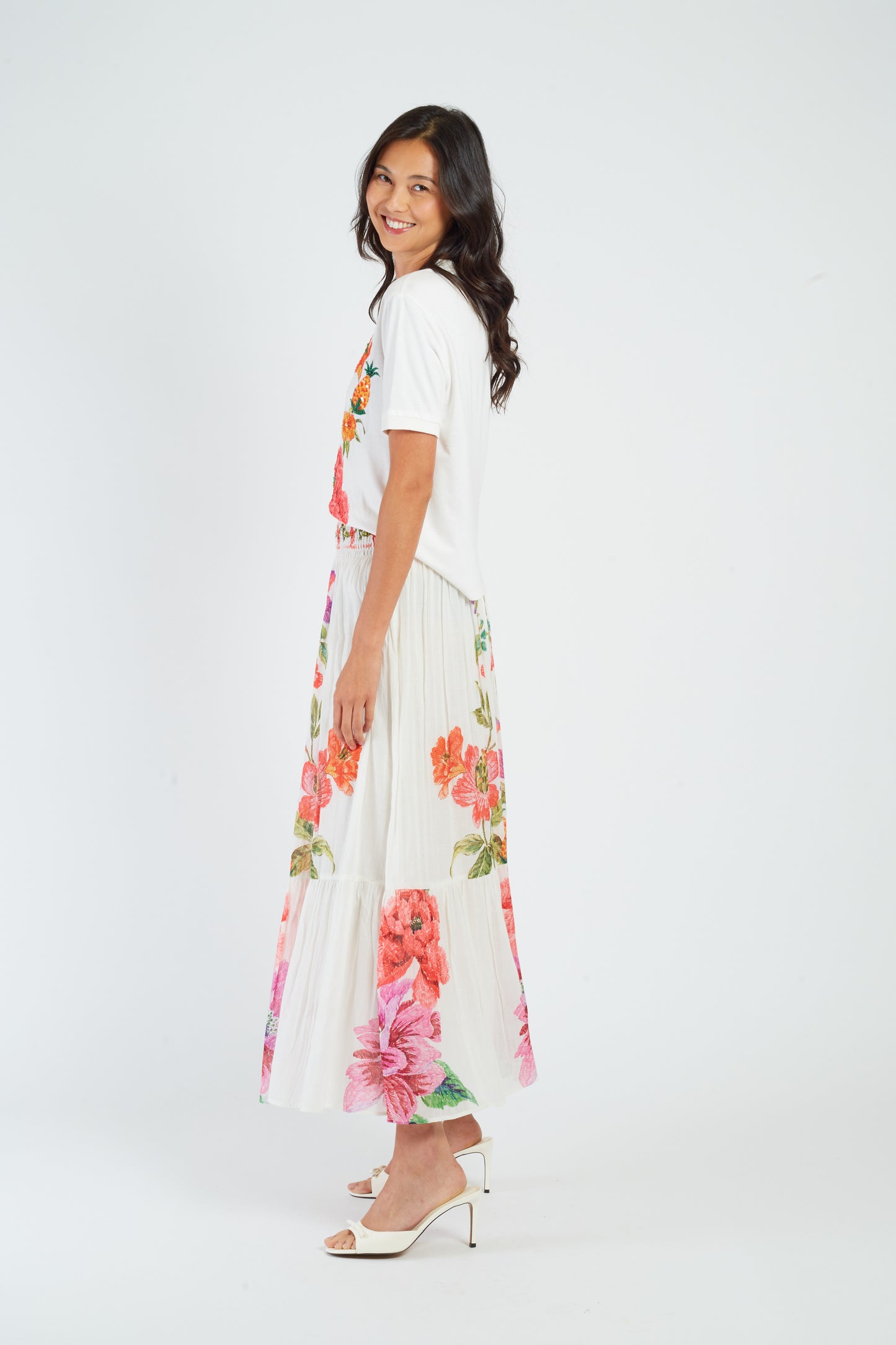 Derhy Floral Skirt Dominique