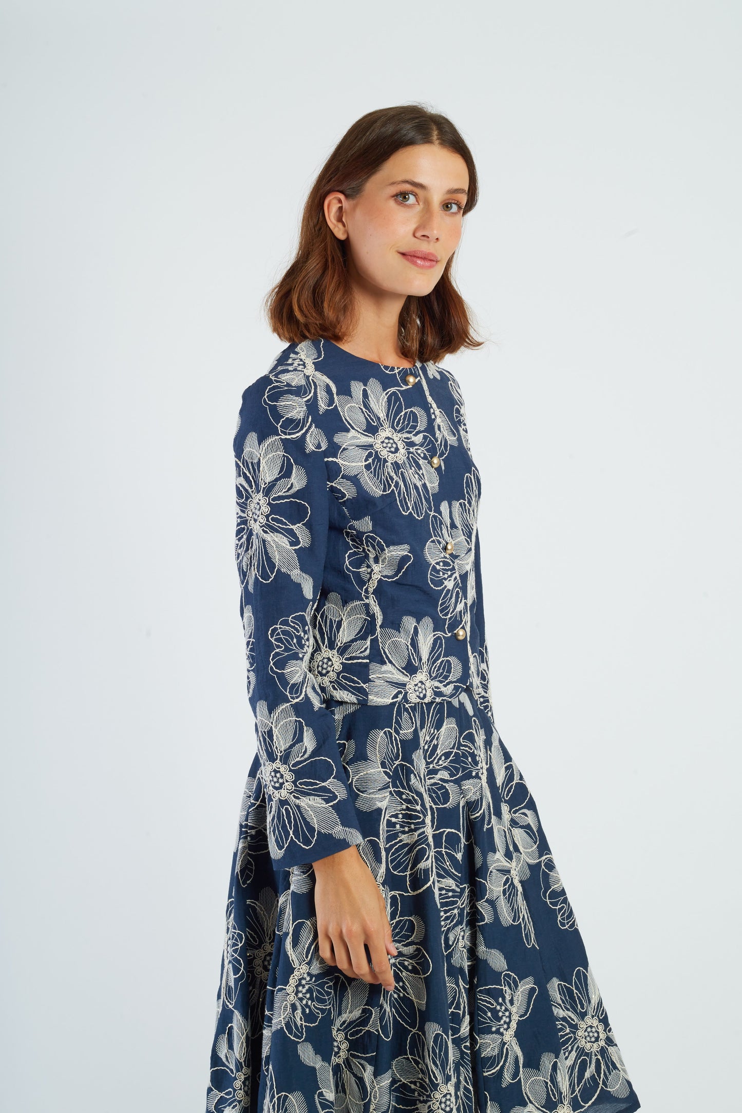 Derhy Embroidered Floral Jacket Octavie