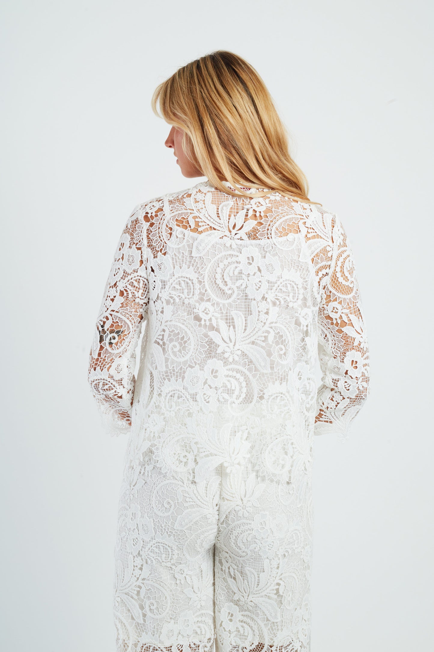 Derhy White Lace Jacket Odalys