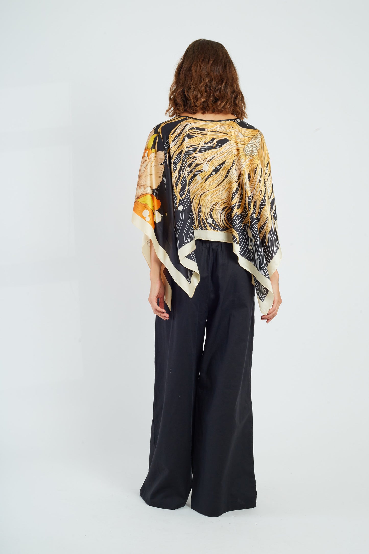 Derhy Black/Yellow Poncho Rafaela