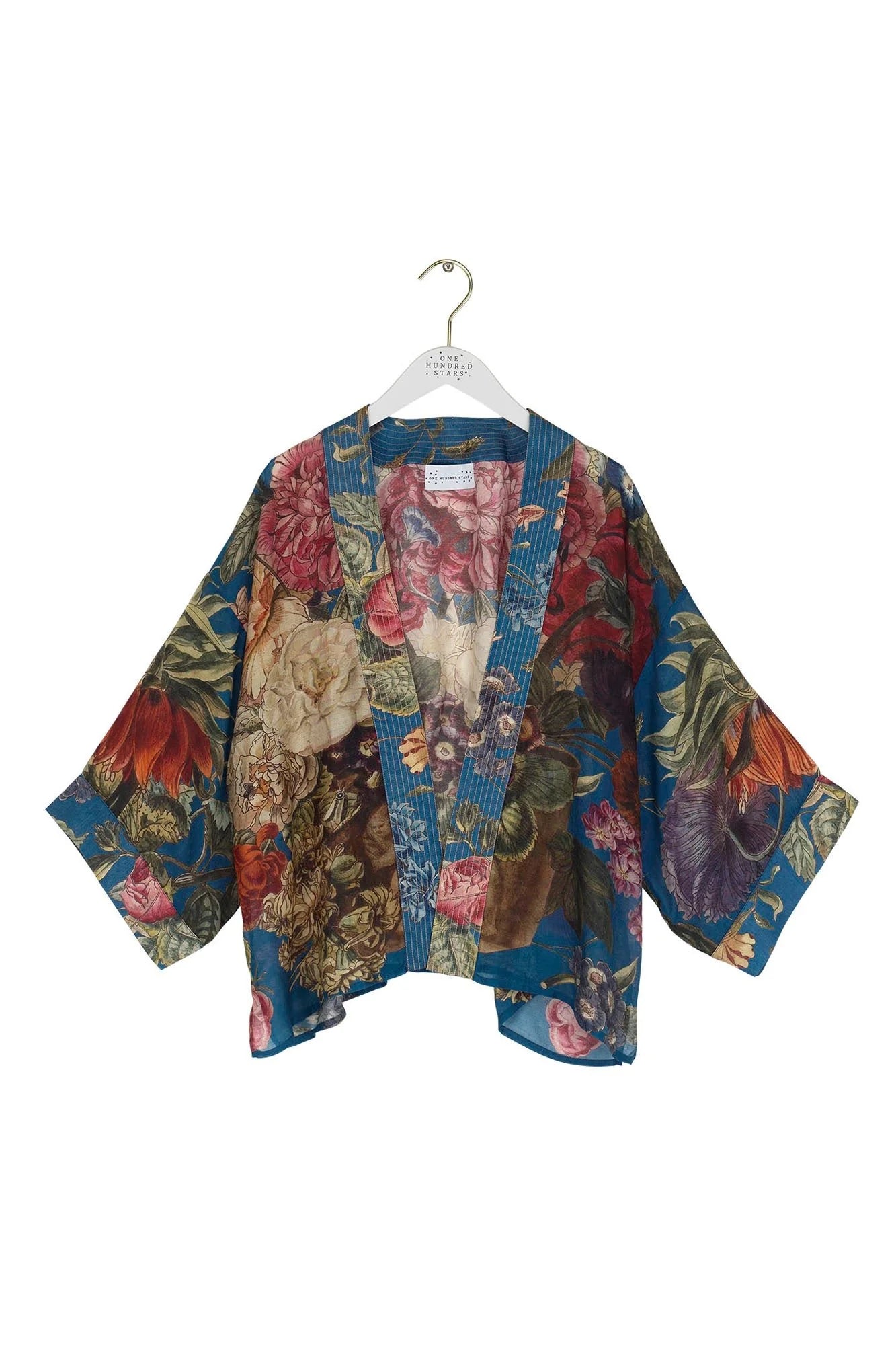 One Hundred Stars Primula Teal Kimono KIMPRITEA