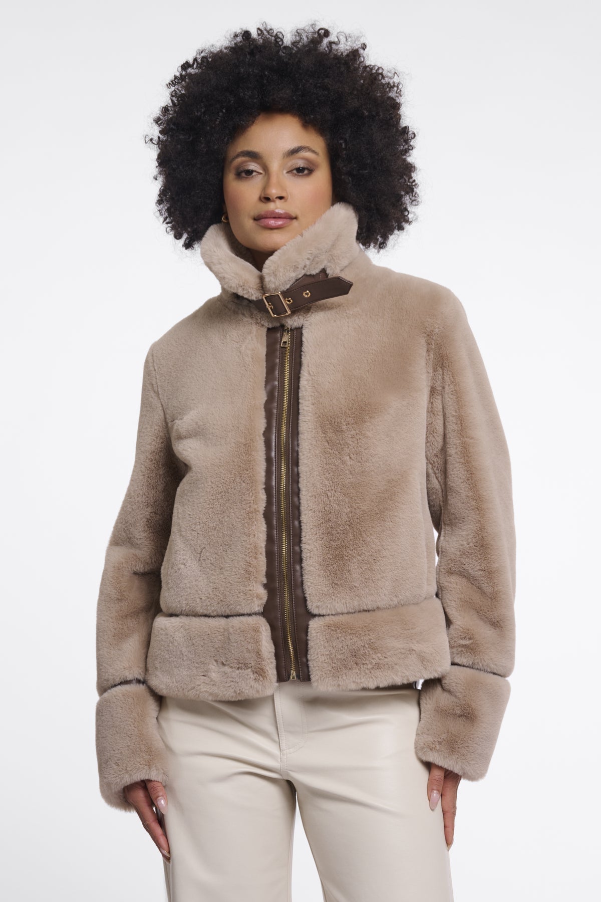 Rino & Pelle Faux Fur Jacket Lambra