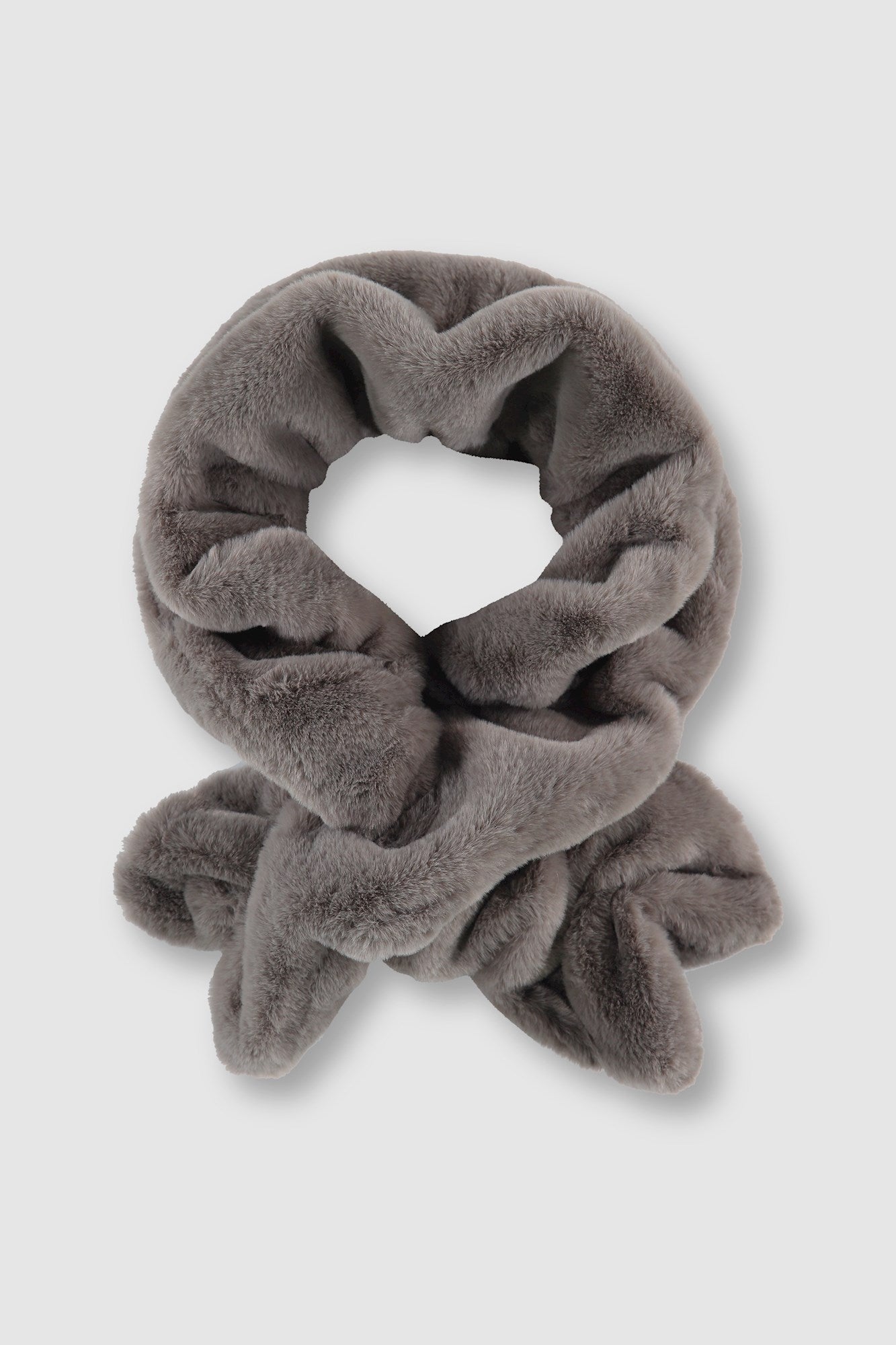 Rino & Pelle Taupe Faux Fur Scarf