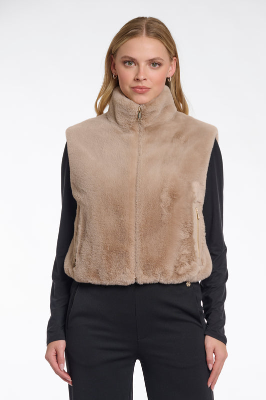 Rino & Pelle Oat Zip Gilet Nikki