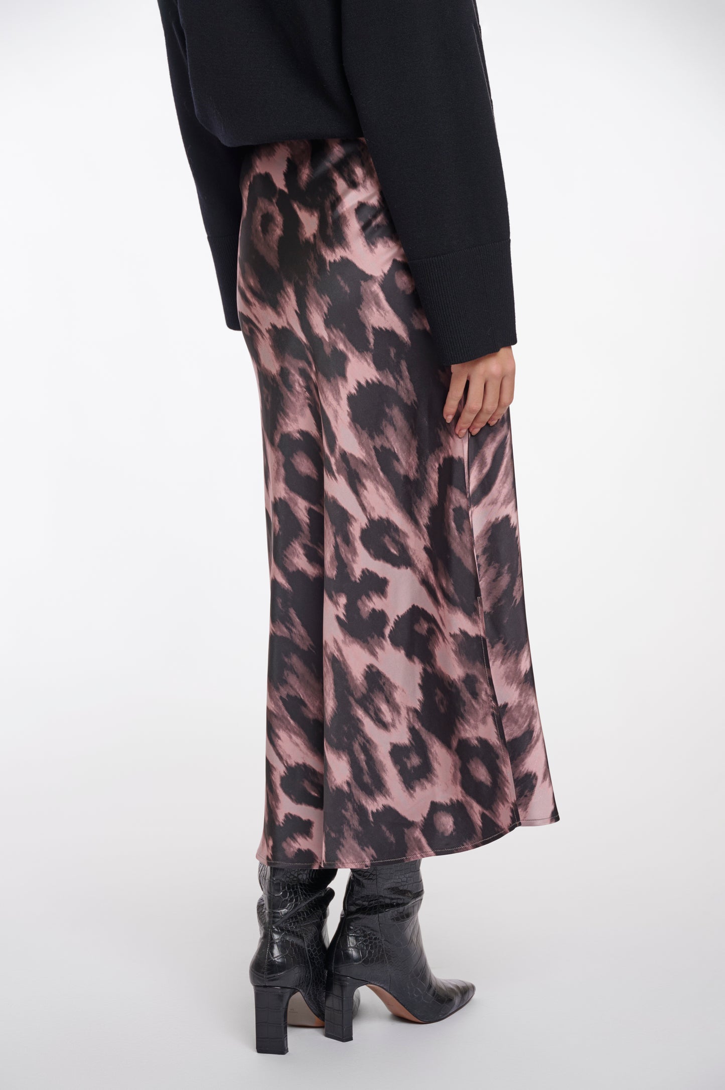 Rino & Pelle Leopard Satin Skirt Vera