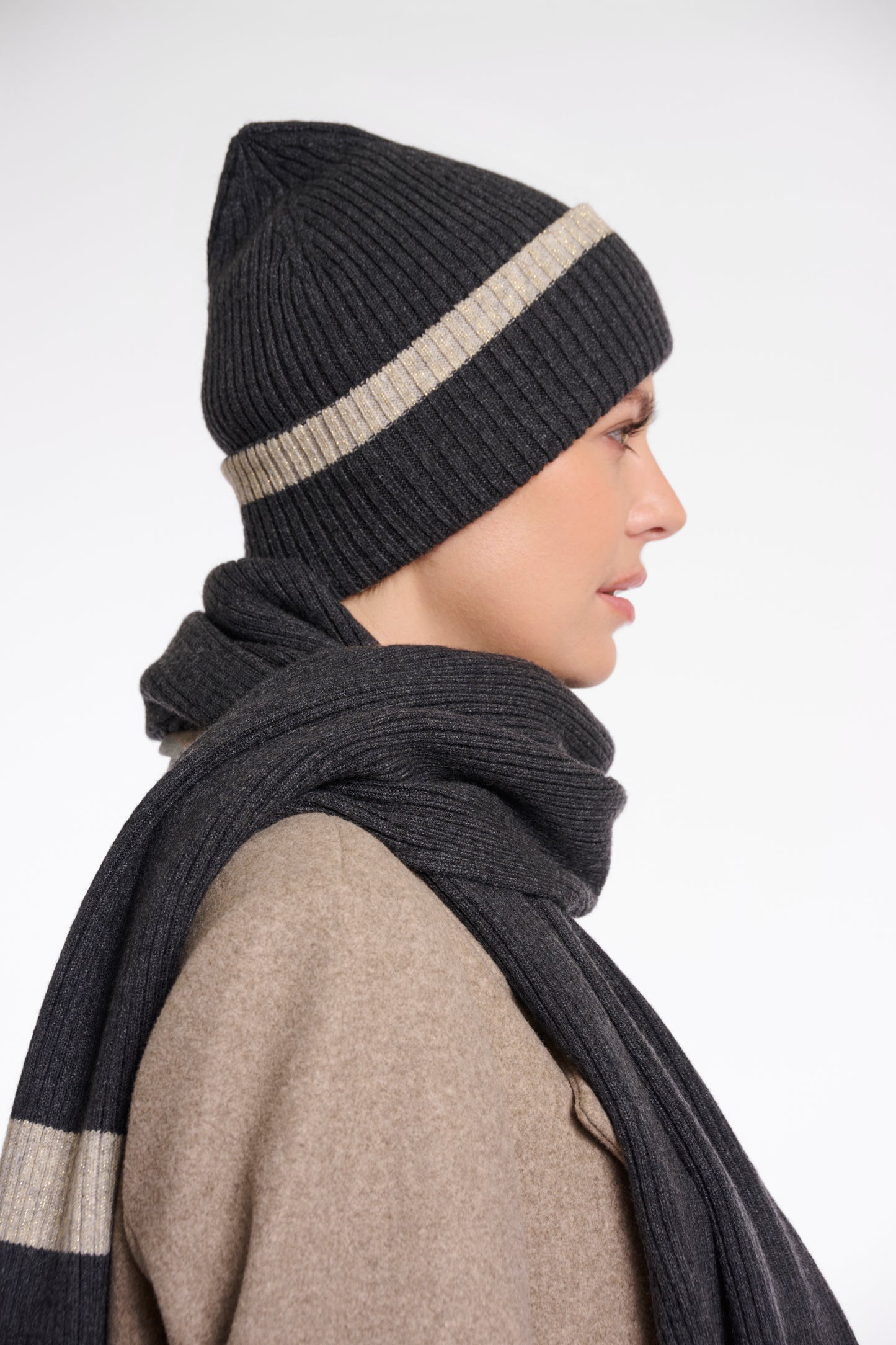 Rino & Pelle Stripe Beanie Hat Ingrid