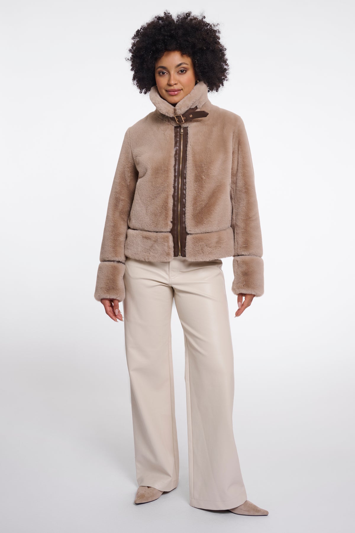 Rino & Pelle Faux Fur Jacket Lambra