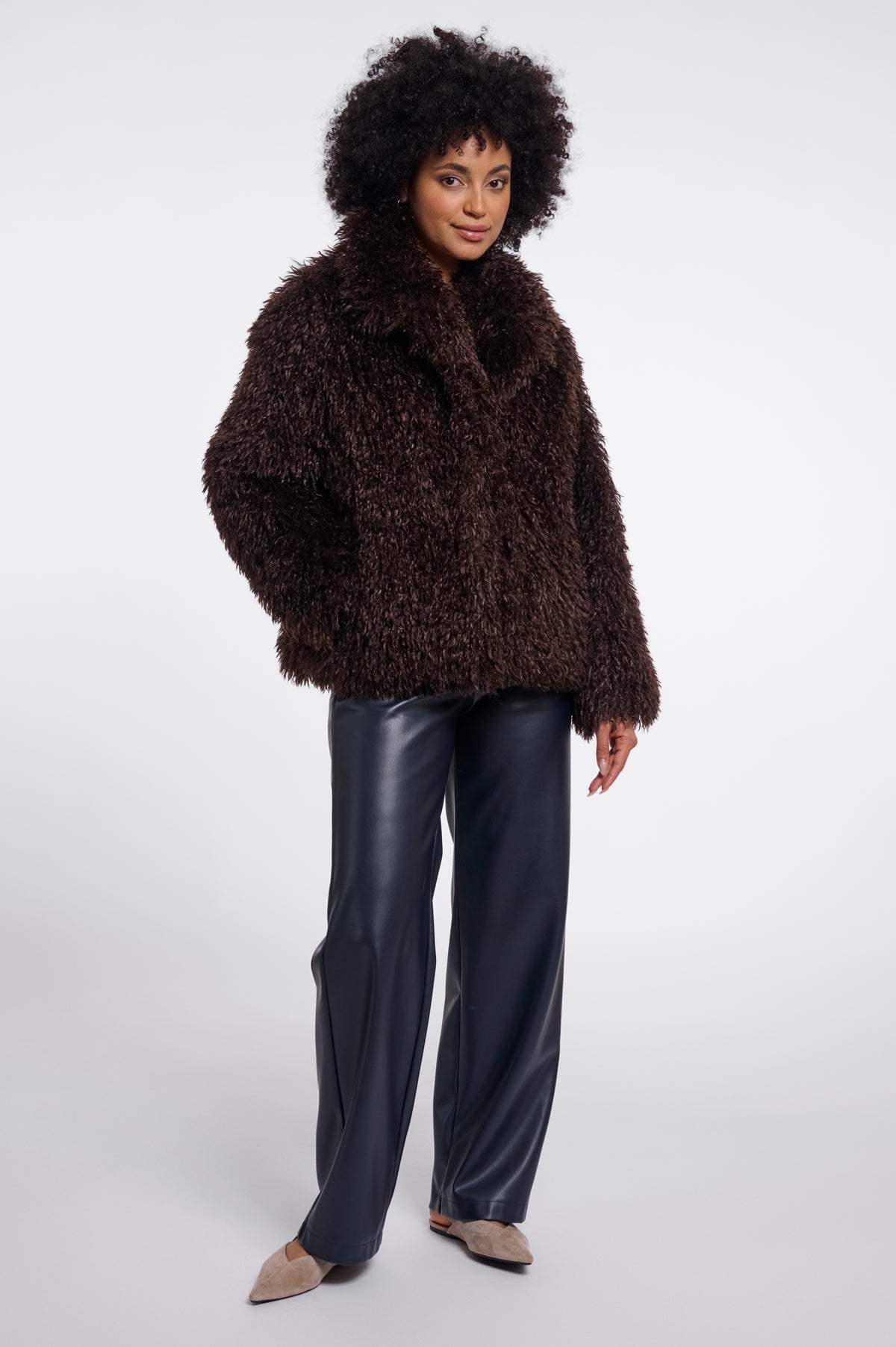 Rino & Pelle Coffee Short Coat Lias
