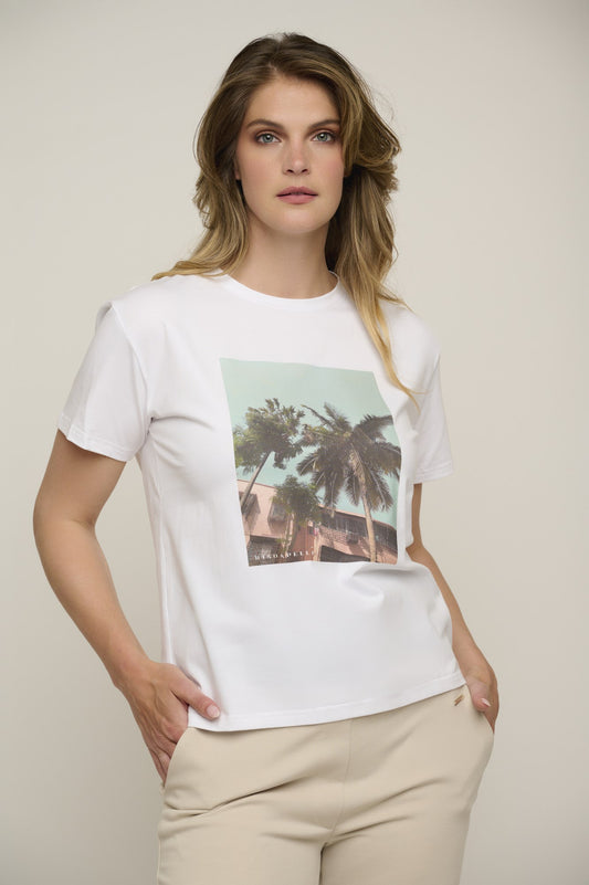 Rino & Pelle Jeda palm tree photo t-shirt