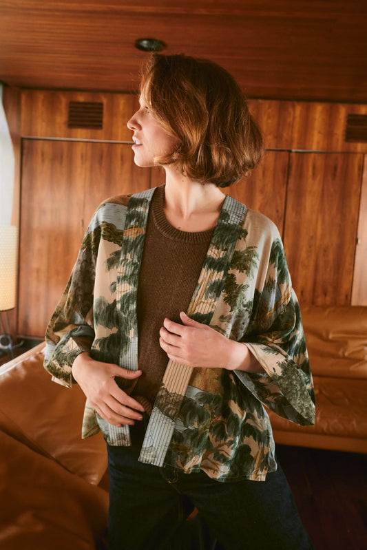 One Hundred Stars River & Trees Kimono